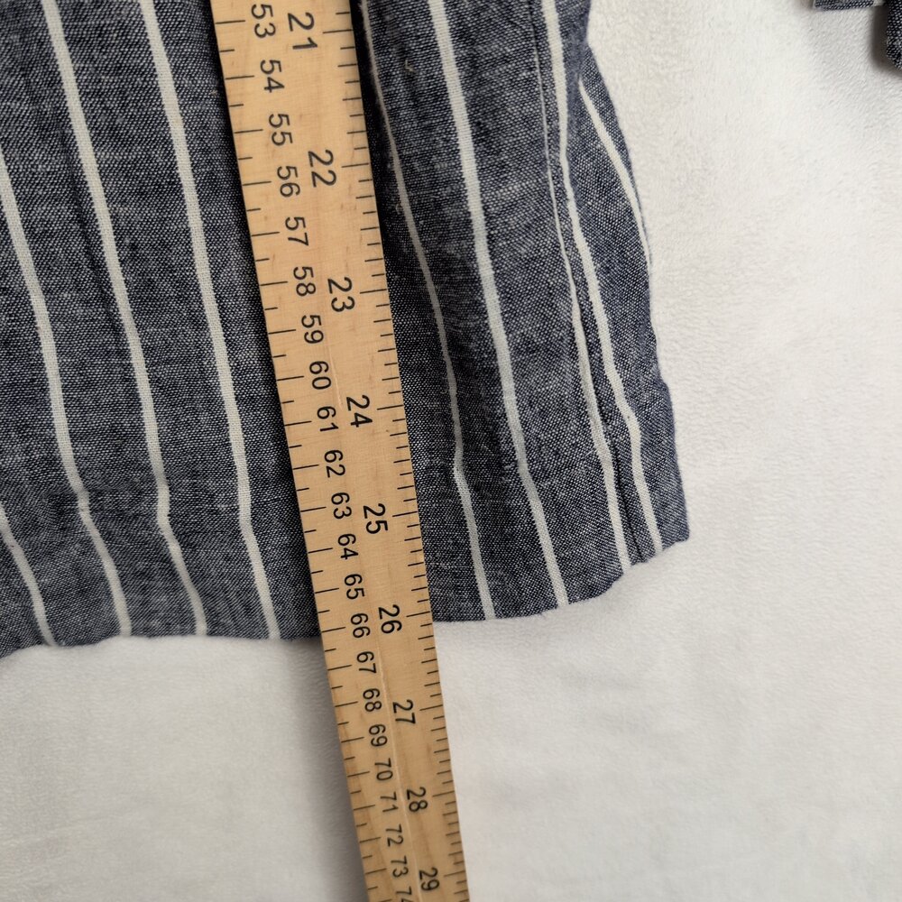 Lucky Brand Linen-Blend Striped Single-Button Blazer L - Picture 11 of 12